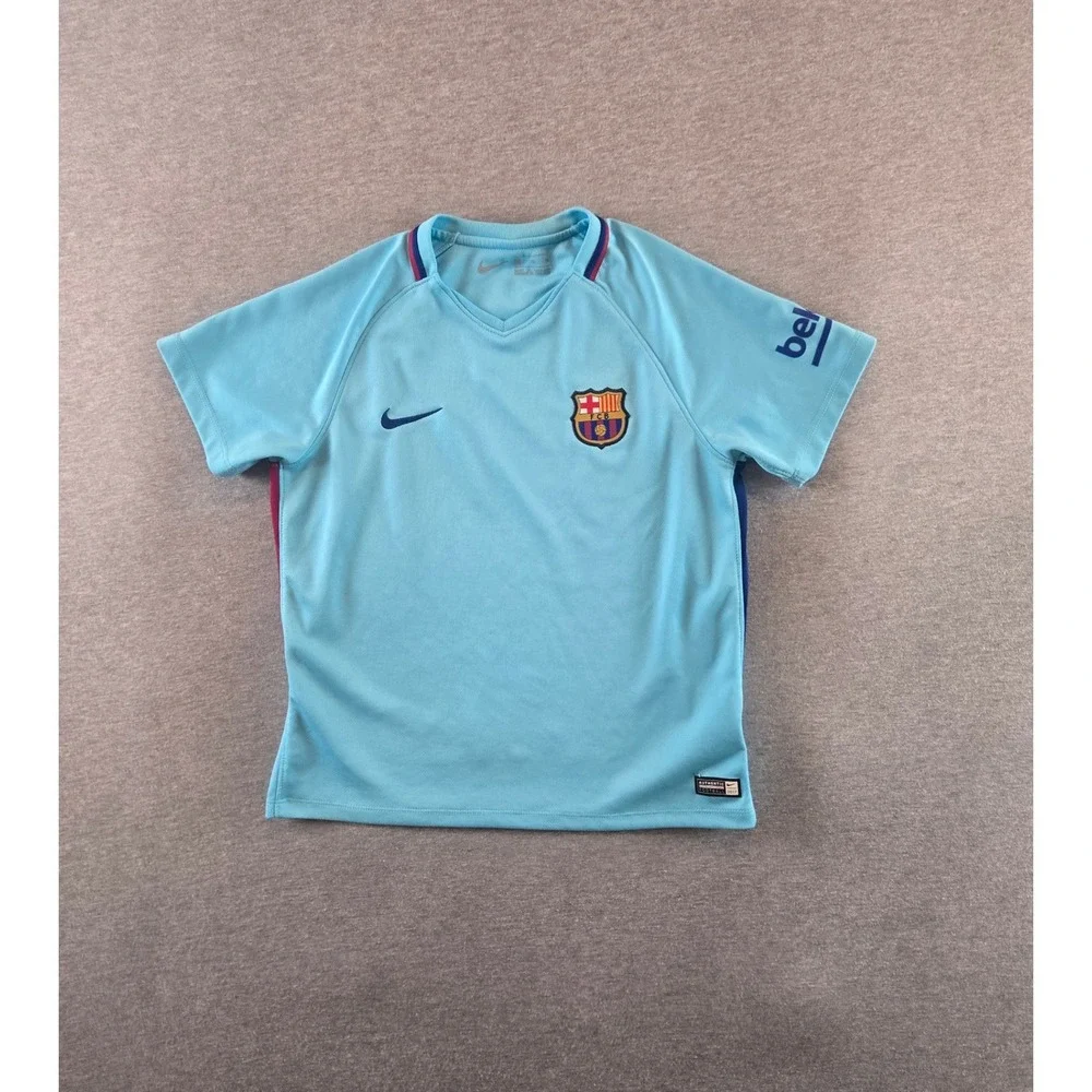Nike FC Barcelona Jersey Youth XL Blue 2017-18 Away Soccer Kit‎ 847354-485